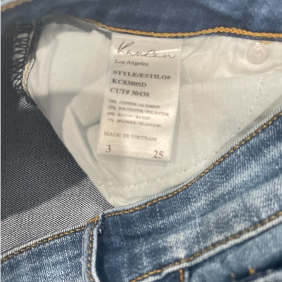 Kancan Ankle Skinny Frayed Hem Jeans Size 3/25 - Picture 6 of 7